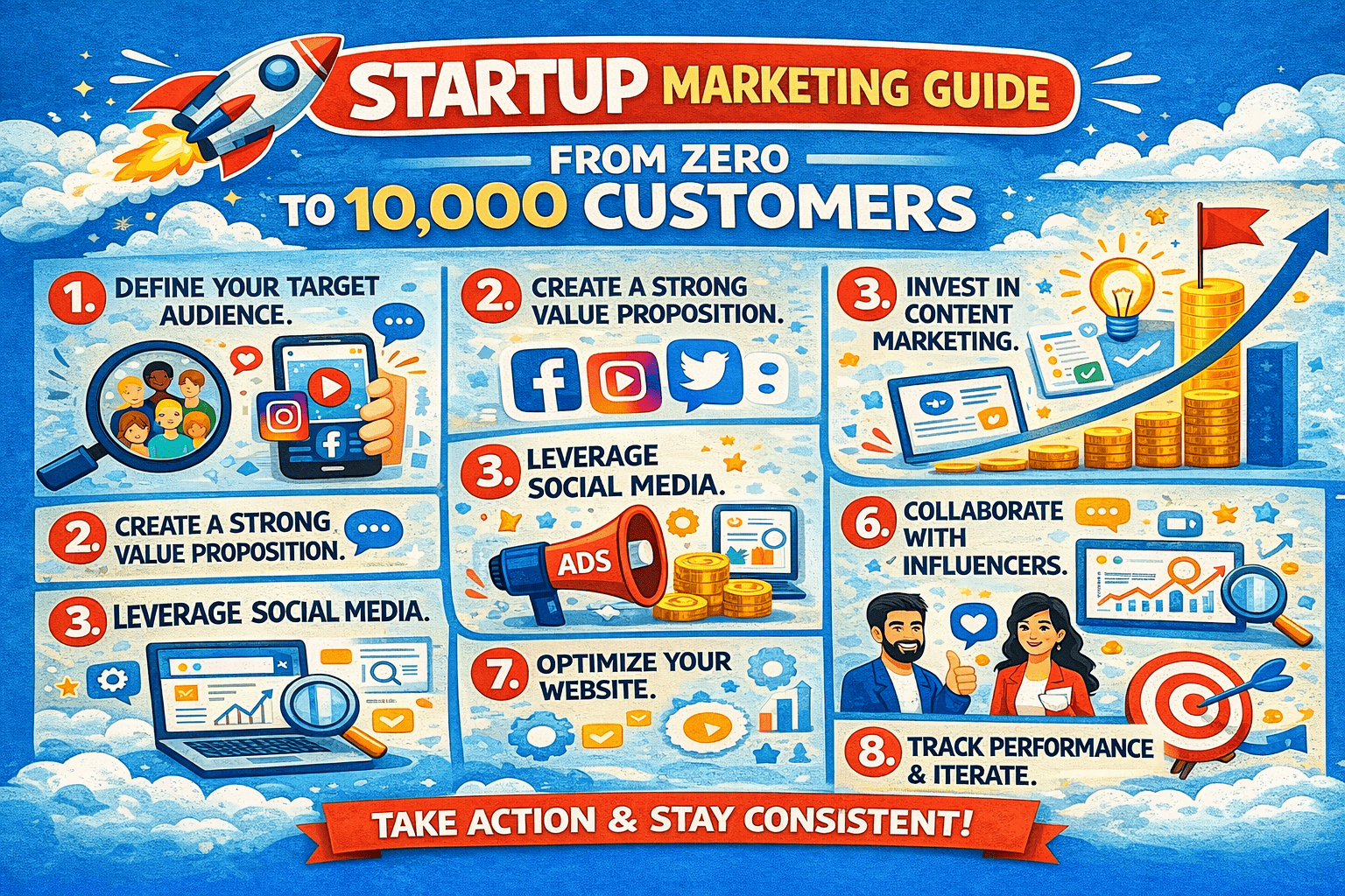 Startup Marketing Guide: From Zero to 10,000 Customers